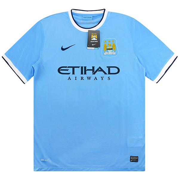 Tailandia Camiseta Manchester City 1ª Retro 2013 2014 Azul